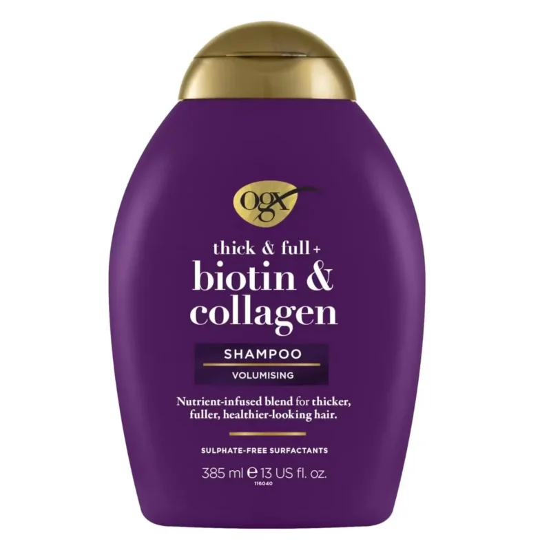 OGXThick_Full_Biotin_CollagenVolumisingShampoo385mlP1 copy شامپو حجم دهنده او جی ايكس biotin & collagen - Image 1
