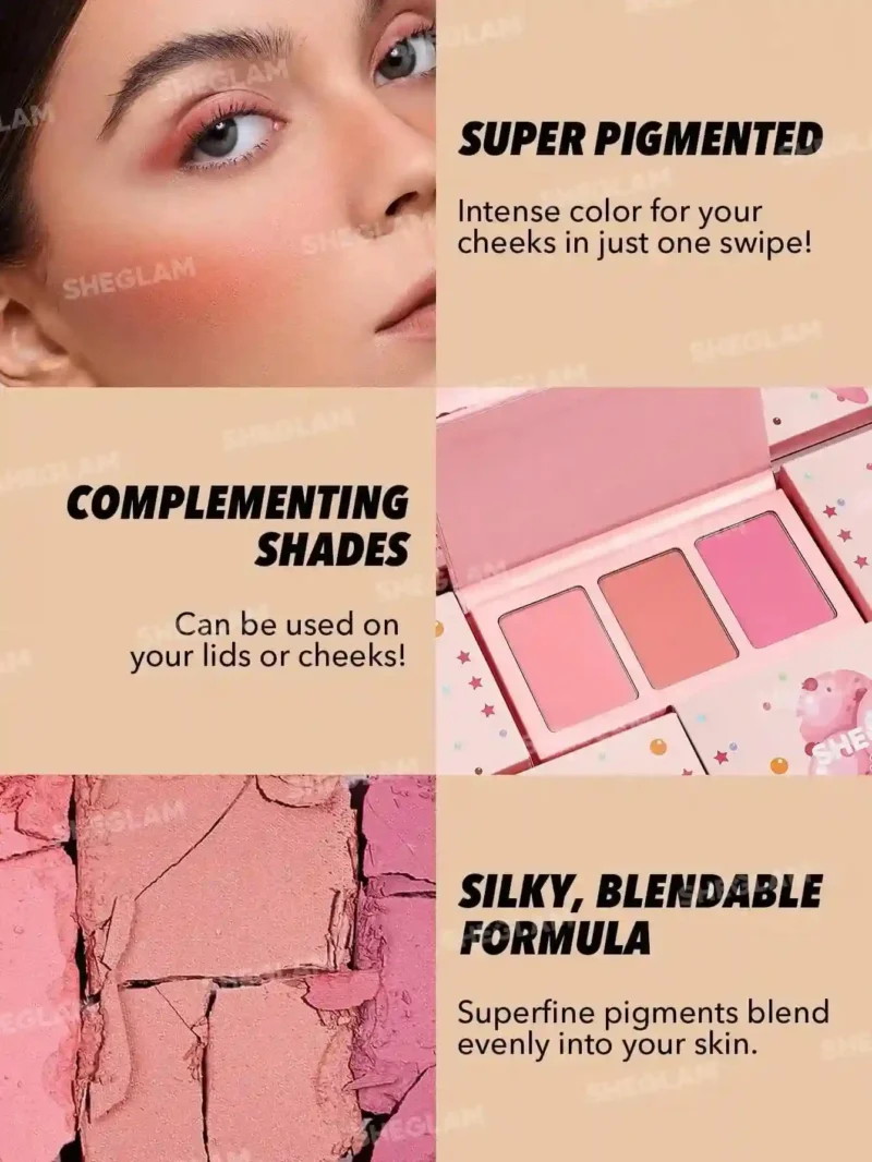 پالت رژگونه شیگلم مدل SWEET CHEEKS BLUSH TRIO - Image 2