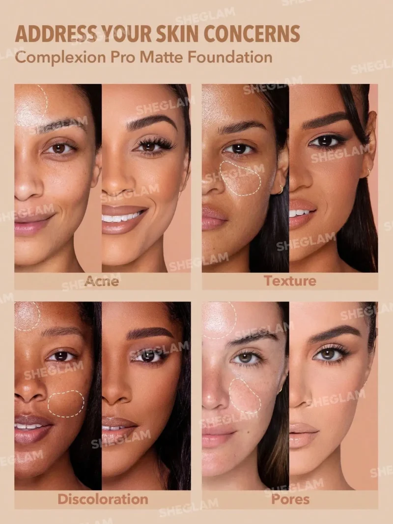 كرم پودر مات شیگلم COMPLEXION PRO حجم 30ميل - Image 2