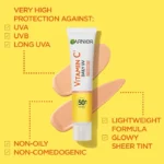فلویید ضدآفتاب ضدلک گارنیر مدل vitamin C حجم 40میل - Image 4