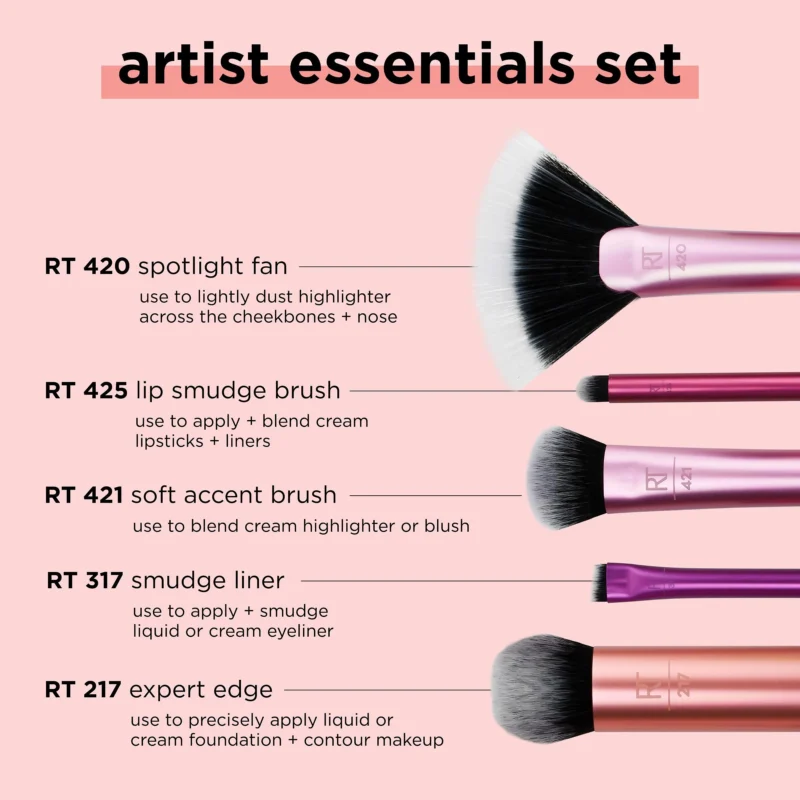 ست براش 5عددی کاربردی ریل تکنیک مدل artist essential - Image 5