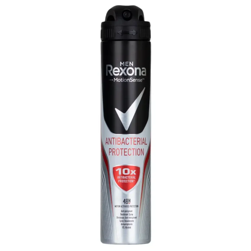 8714100019825antibacterial (1) اسپری ضدتعریق مردانه رکسونا Antibacterial Protection حجم 200میل - Image 1