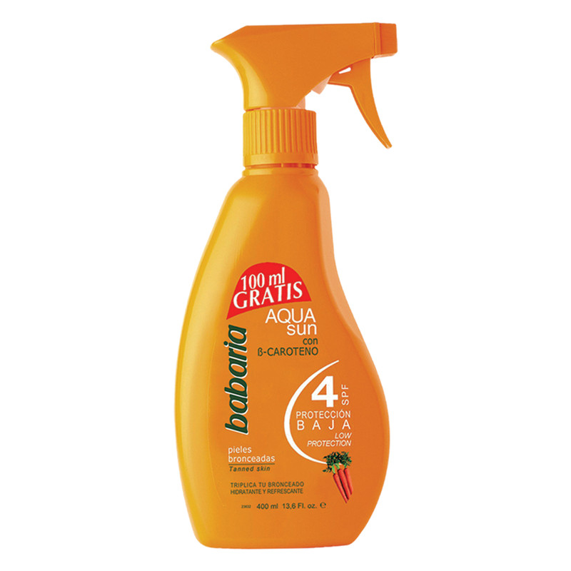 Babaria Aloe Vera Sun Emulsion Factor2 15 300ml اسپری تثبیتکننده پوست برنزه باباریا مدل AQUA SUN حجم 300میل - Image 1