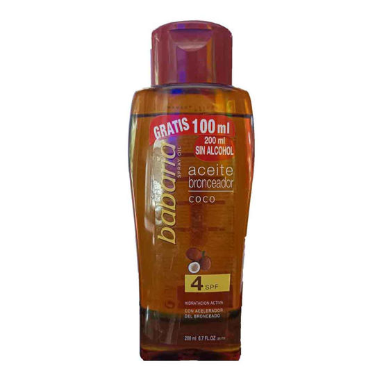 Babaria Bronzing Oil with Coconut SPF 4 200ml روغن برنزه کننده باباریا مدل COCO spf4 حجم 200میل - Image 1