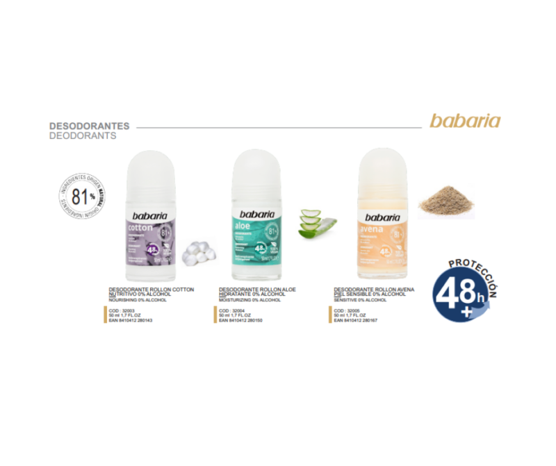 رول ضدتعریق باباریا مدل Aloe حجم 50میل - Image 2