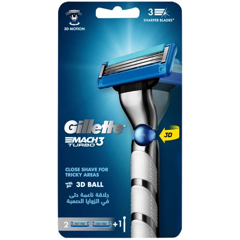 Gillette match3 turbo دسته تیغ اصلاح ژیلت مدل MATCH3 TURBO - Image 1