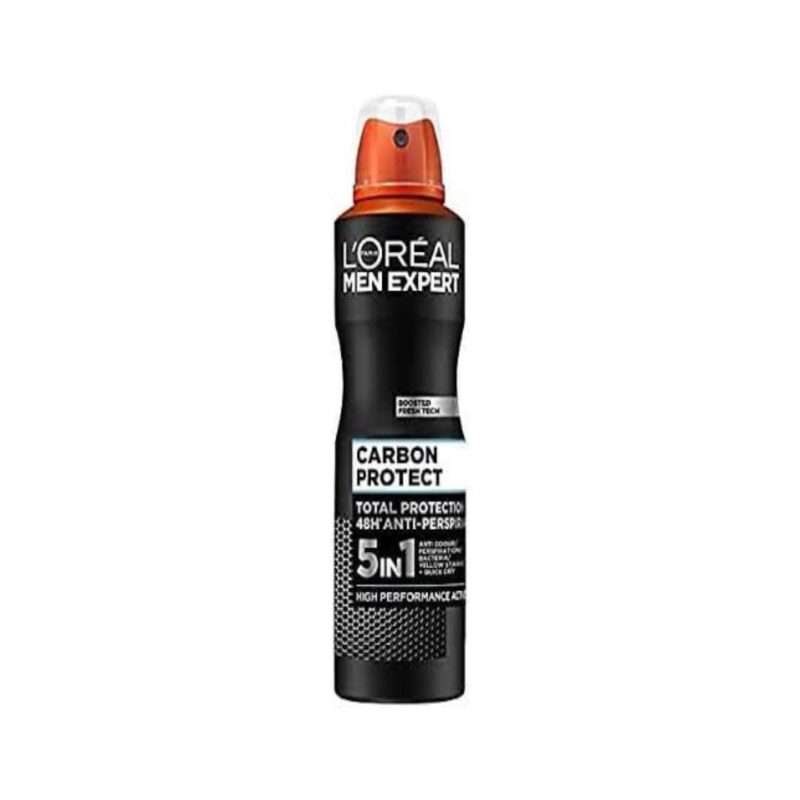 L'oreal Men Expert Carbon Protect in Glow Body and Beauty اسپری ضد تعریق مردانه لورال مدل Carbon Protect حجم ۲۵۰ میل - Image 1