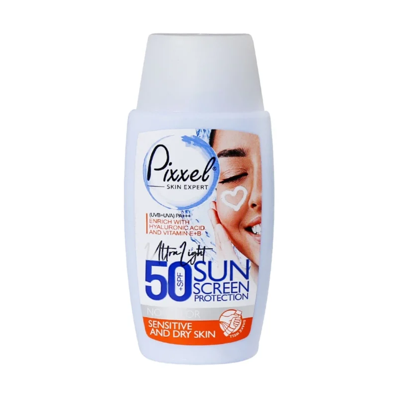 Pixxel-SPF50-Sunscreen-Cream-For-Dry-and-Sensitive-Skin-50-ml1 کرم ضد آفتاب مناسب پوست خشک و نرمال پیکسل حجم 50 میل