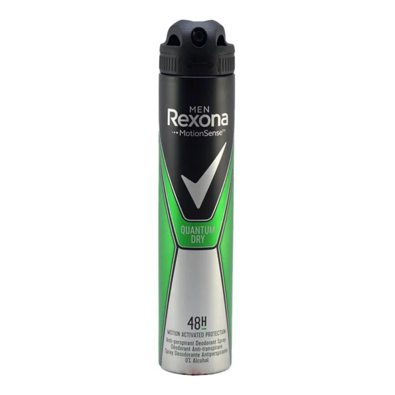 Rexona-Quantum-Dry-Antiperspirant-Deodorant-For-Men-Spray-200ml-1 اسپری ضدتعریق مردانه رکسونا مدل quantum dry حجم 200 میل - Image 1