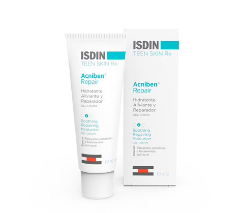 acniben-moisturiser-soothing-repairing-gel-cream ژلکرم آبرسان تسکیندهنده و ترمیمکننده ایزدین مدلAcniben Repair حجم 40میل - Image 1