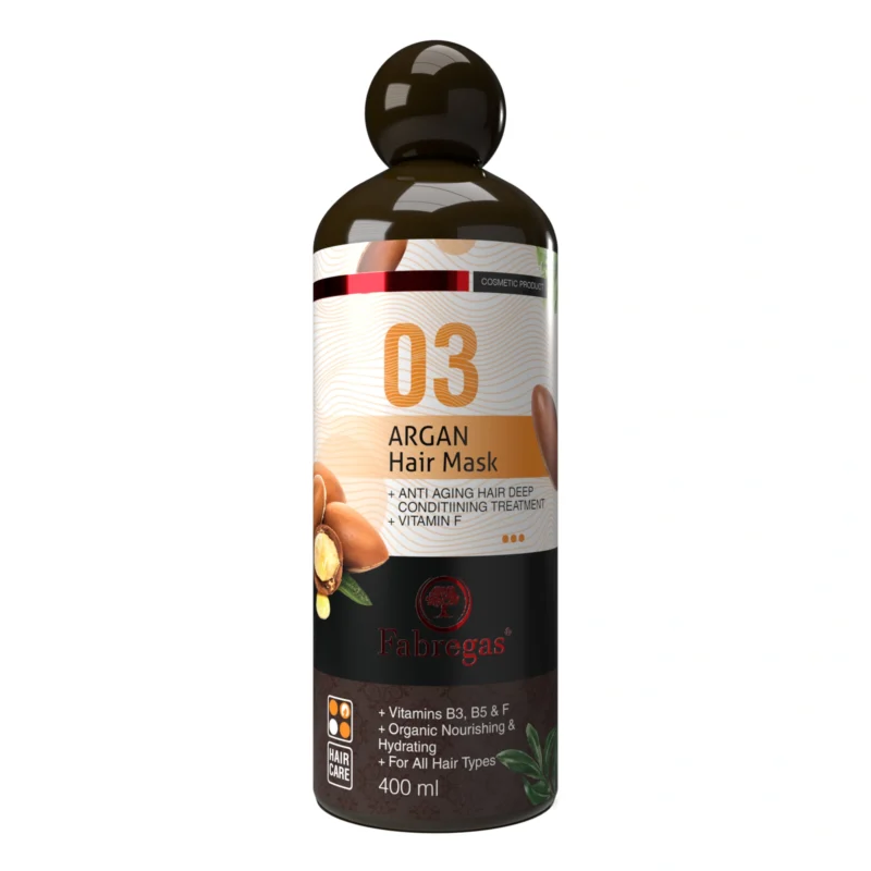 argan-hair-mask-fabregas ماسک مو فابریگاس بدون سولفات حاوی روغن آرگان حجم 400 میل - Image 1