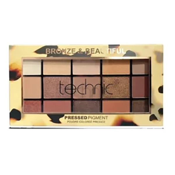 bronze-and-beautiful-technique-eye-shadow-palette پالت سایه چشم تکنیک مدل BRONZE AND BEAUTIFUL