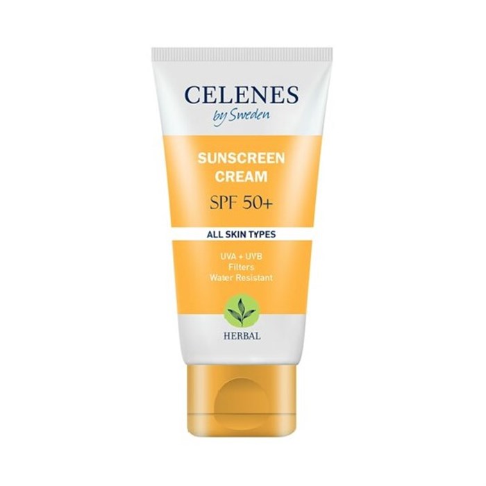 celenes-by-sweeden-herbal-gunes-koruma-kremi-50spf-sunscreen-cream-50-ml ضدآفتاب سلنس مناسب انواع پوست حجم 50 میل - Image 1