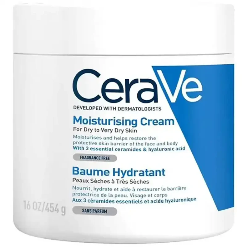 cerave-moisturizing-cream مرطوب کننده سراوی پوست خشک و خیلی خشک حجم 454 گرم