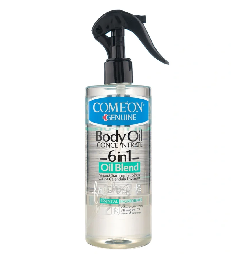 comeon-6in1-body-oil-400ml-(2)- اسپری روغن بدن کامان 6 در 1 حجم 400میل - Image 1