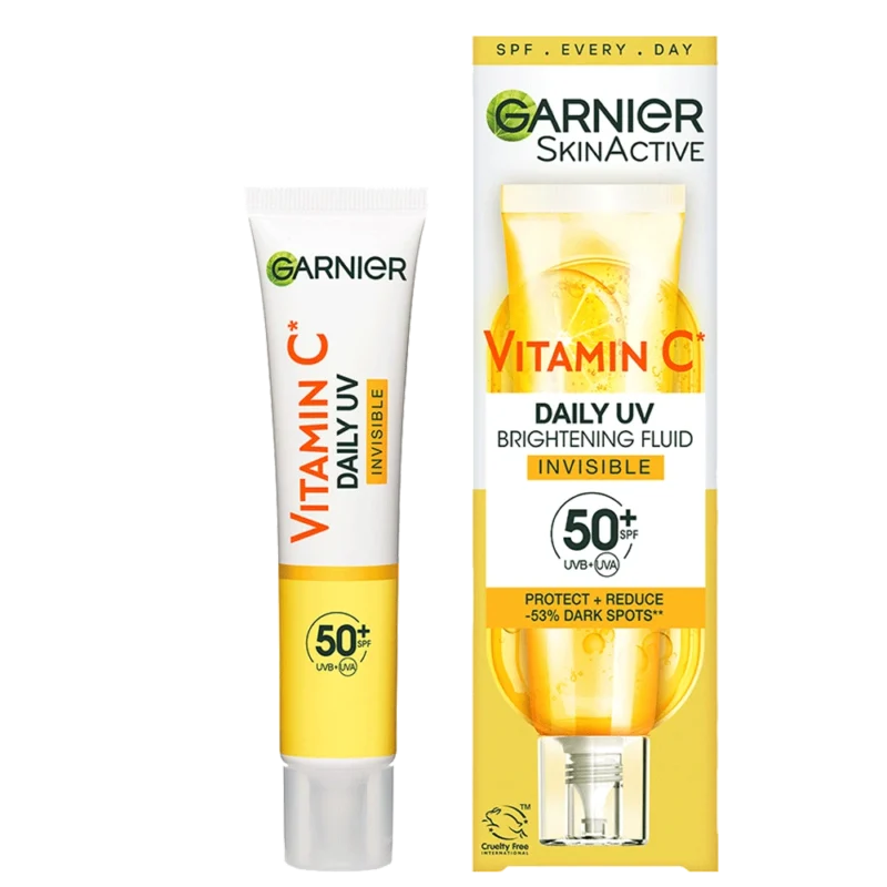 ddf3bcee80b4a4bf5d3dc1e22059d4658fa05d18 (1) فلویید ضدآفتاب ضدلک گارنیر مدل vitamin C حجم 40میل - Image 1