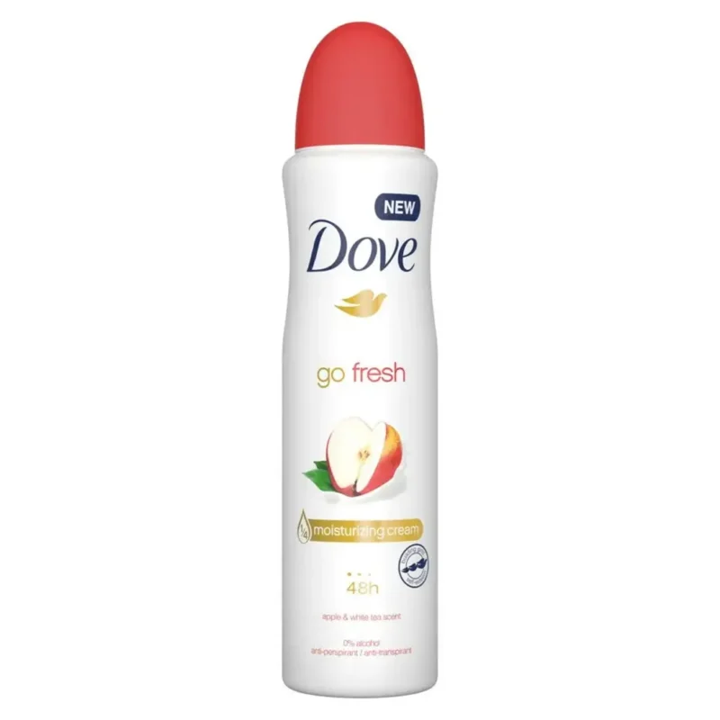 dove-go-fresh-apple-and-white-tea-antiperspirant-spray اسپری ضدتعریق داو با رایحه سیب و چای سفید حجم 250 میلی لیتر