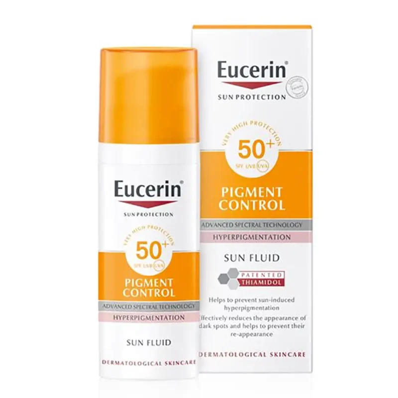 eucerin-sun-protect-pigment-control-sun-fluid-spf50-50ml فلوئید ضد آفتاب و ضد لک SPF50 اوسرین ۵۰ میل