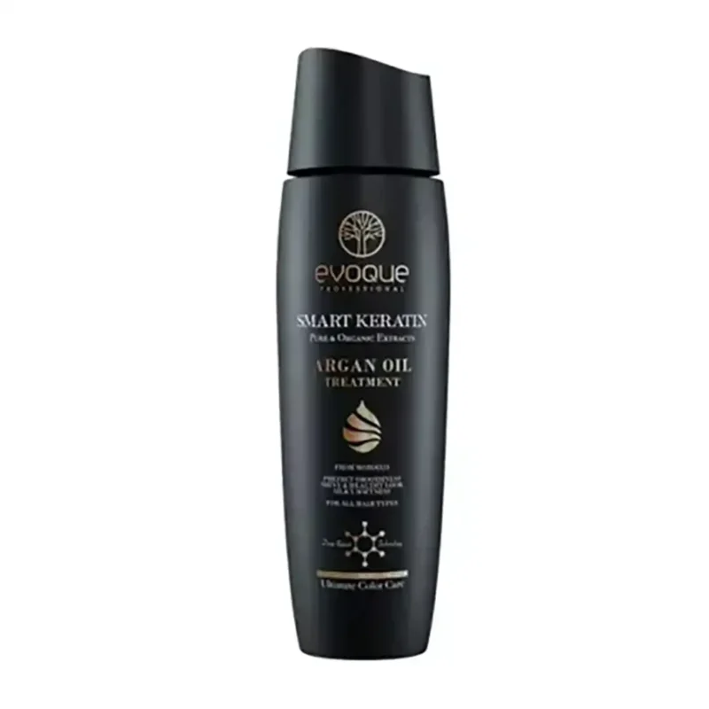 evoque-argan-oil-treatment-with-smart-keratin روغن آرگان ايووك مدل KERATIN SMART ترميم كننده قوي انواع مو حجم ١٠٠ ميل