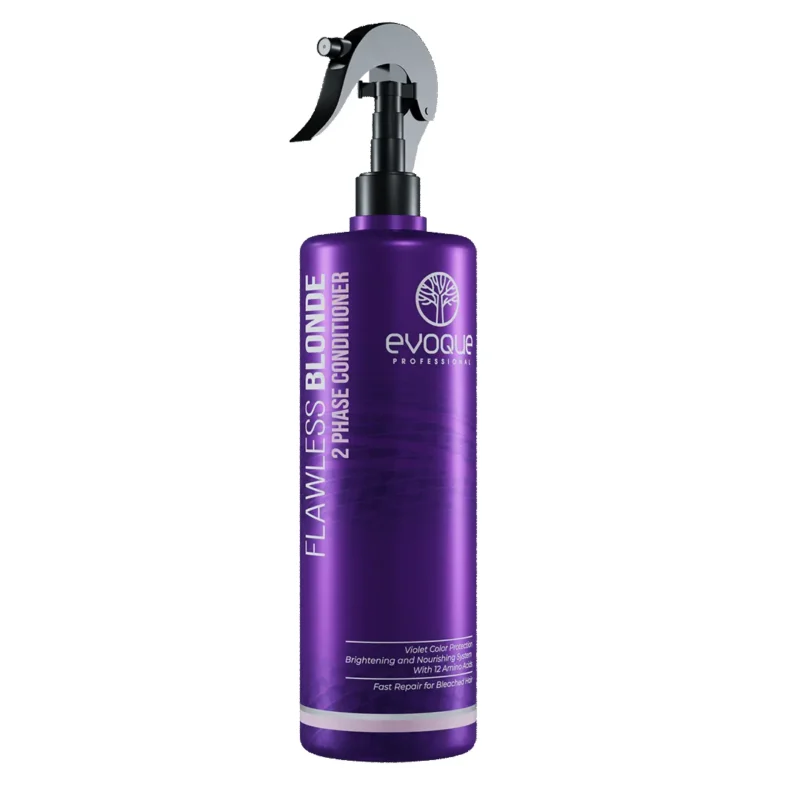 flawless-blonde-2-phase-conditioner اسپری دو فاز ضد زردی ايووک مدل BLONDE FLAWLESS ترميم موی حجم ۴٠٠ميل