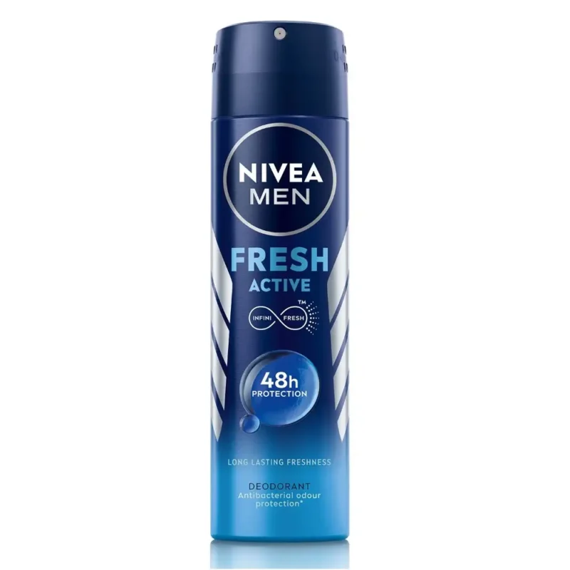 fresh active nivea اسپری ضدتعریق مردانه نیوا مدل fresh active حجم 150 میل - Image 1