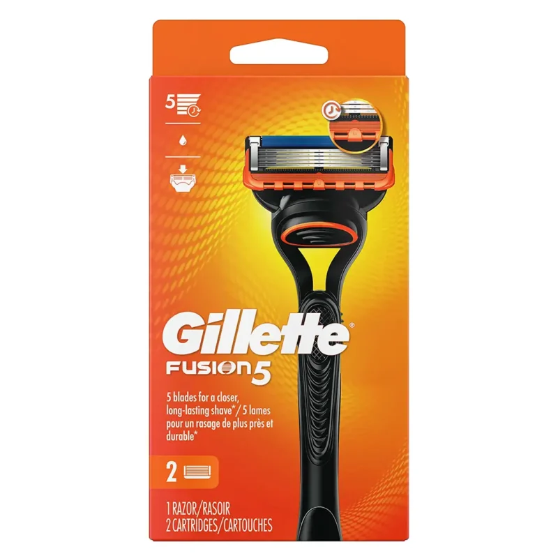 gillette-fusion-5-mens-spare-razor-2-pieces تیغ یدک مردانه ژیلت مدل FUSION 5 تعداد 2 عددی