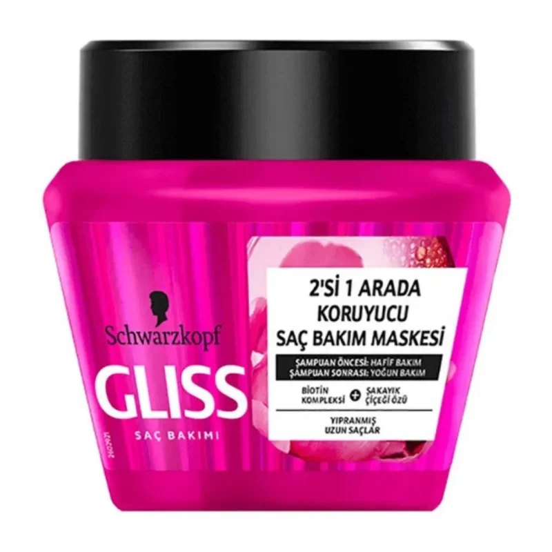 koruyucu-gliss-hair-mask-schwarzkopf ماسک مو گلیس موی بلند و آسیب دیده مدل KORUYUCU حجم 300میل