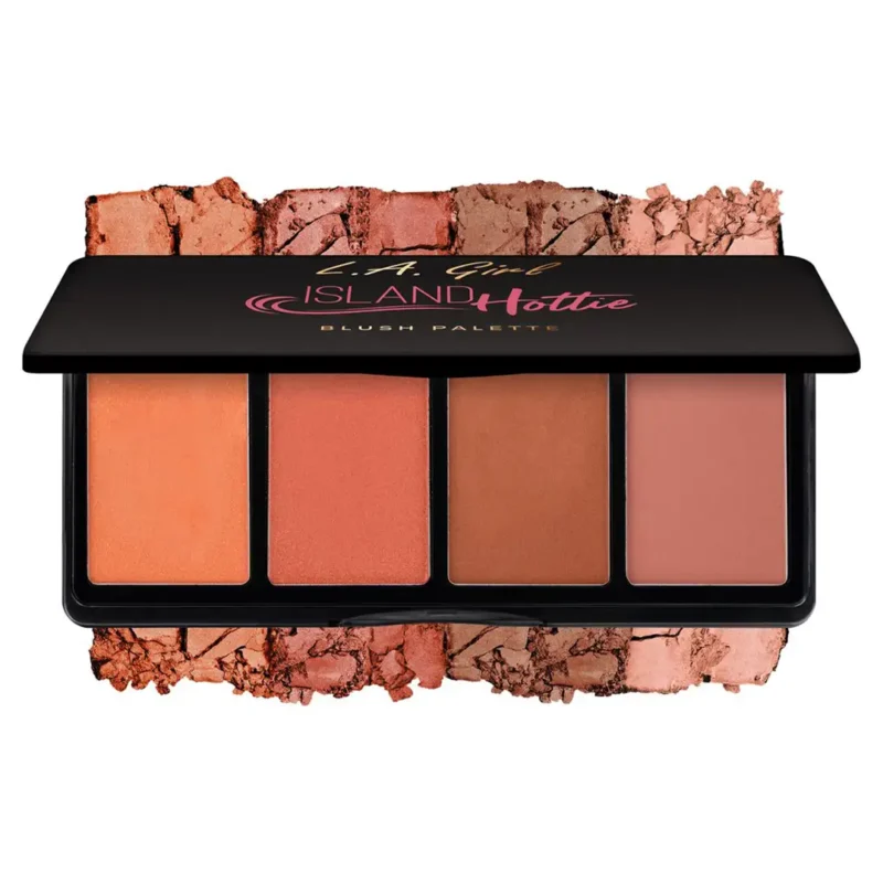 l-a-girl-blush-palette-island-hottie-model-4-colors پالت رژگونه ال اي گرل مدل ISLAND Hottie (4 رنگ)