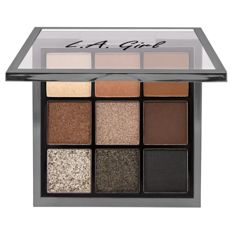 l-a-girl-eyeshadow-palette-model-keep-it-playful-color-ges433-downplay-9-colors پالت سايه چشم ال اي گرل مدل KEEP IT playful رنگ GES433 DOWNPLAY (9 رنگ)