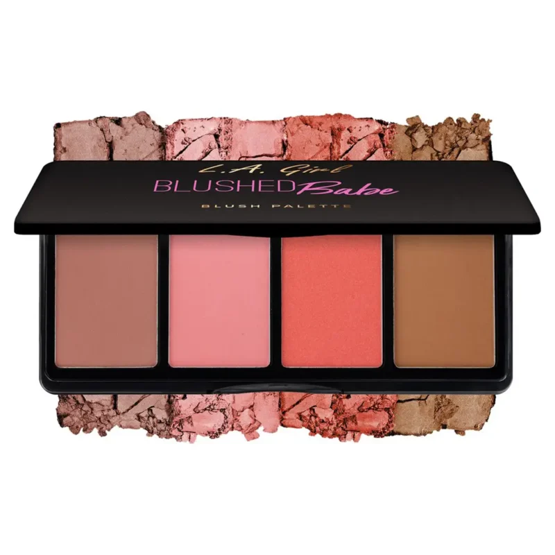 la-girl-blushed-babe-model-blush-palette-4-colors پالت رژگونه ال اي گرل مدل BLUSHED Babe (4 رنگ)
