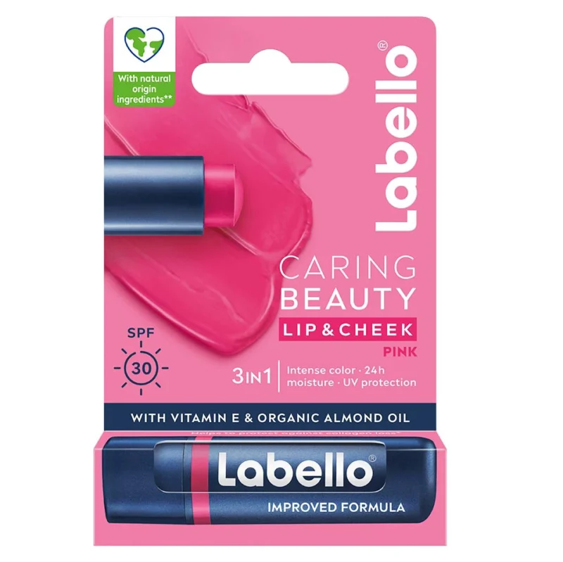 81Qh70x+aeL._AC_UF350 بالم لب مرطوبکننده لابلو caring beauty وزن 4.8گرم - Image 1