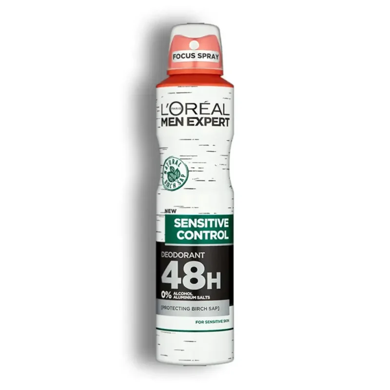 loral-antiperspirant-spray-for-men-sensitive-control-model-volume-250-ml اسپري ضد تعريق لورال مردانه مدل SENSITIVE CONTROL حجم 250 ميل