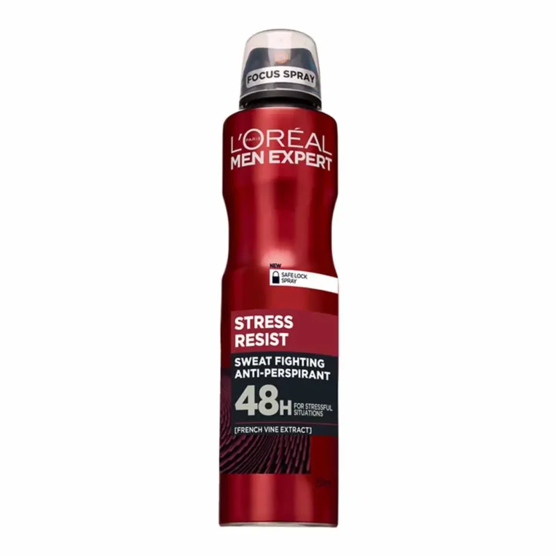 loral-mens-antiperspirant-spray-model-stress-resist-volume-250-ml اسپري ضد تعريق لورال مردانه مدل STRESS RESIST حجم 250 ميل