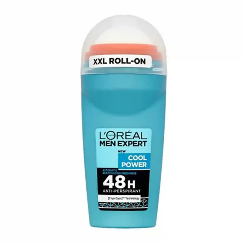 loreal-cool-power-mens-antiperspirant-roll رول ضد تعریق مردانه لورآل COOL POWER حجم 50 میل