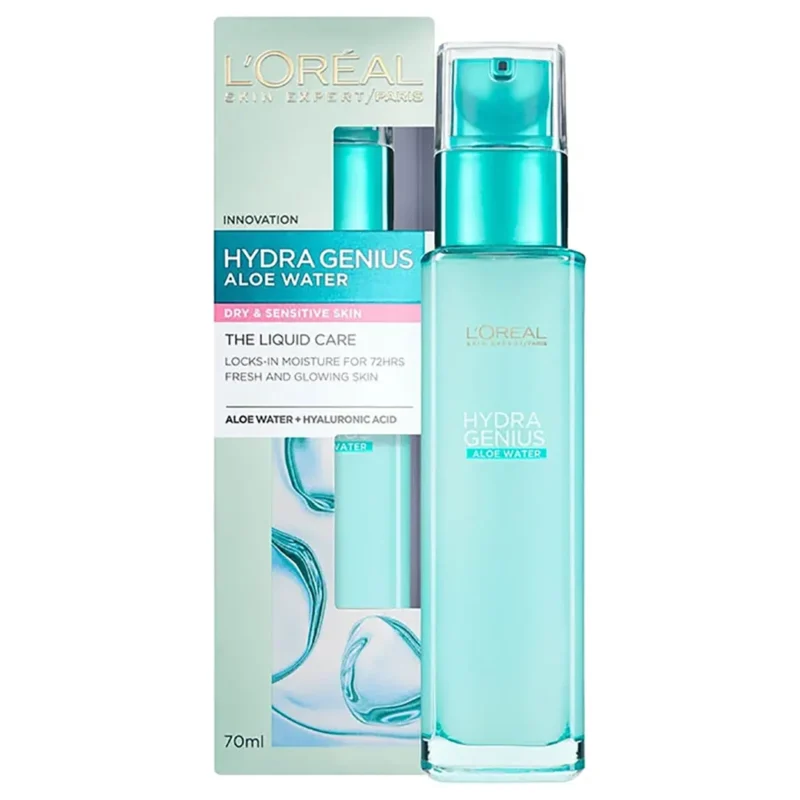 loreal-hydra-genius-hydrating-serum-for-normal-to-dry-skin-volume-70-ml آبرسان لورال مدل HYDRA GENIUS پوست خشك حجم 70 ميل