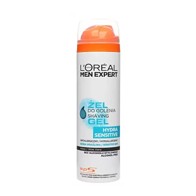 loreal-paris-men-expert-shaving-gel-for-sensitive-skin ژل اصلاح مردانه لورال مدل Hydra Sensetive حجم 200 میل