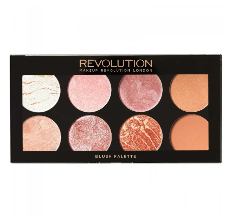 makeup-revolution-ultra-blush-palette-golden-sugar-128g پالت رژگونه 8 رنگ رولوشن مدل Golden suger - Image 1