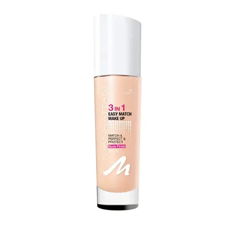 manhattan-3-in-1-easy-match-match-make-up-30-ml کرم پودر منهتن مدل Easy match حجم 30 میلی لیتر