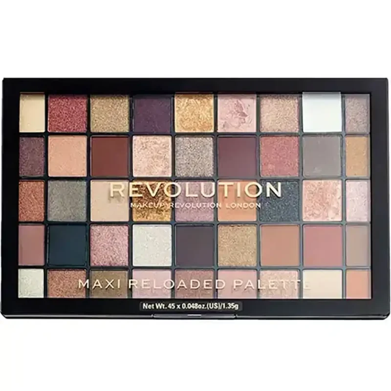 maxi-reloaded-large-it-up-45-color-eye-shadow-palette پالت سایه چشم 45 رنگ رولوشن مدل Maxi Reloaded Large It Up