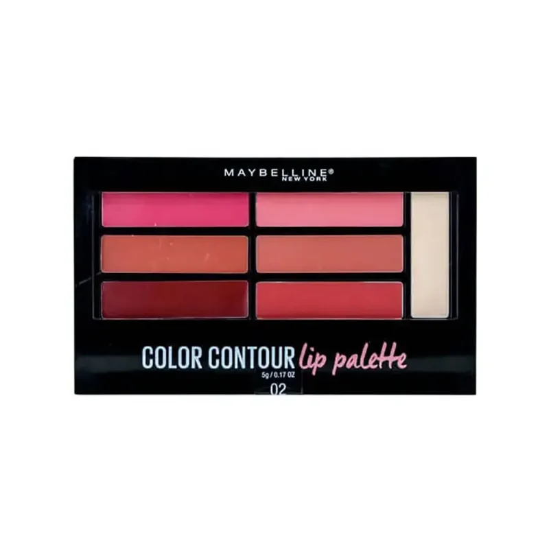 maybeline-color-contour-lip-palette پالت کانتور و رژلب میبلین مدل color contour