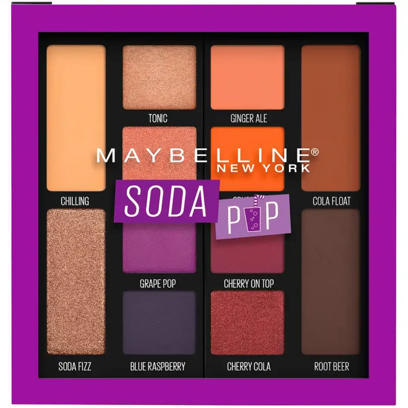 maybelline-soda-pop-12-color-eyeshadow-palette پالت سایه چشم 12 رنگ میبلین مدل Soda Pop