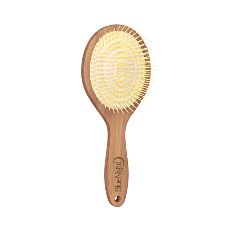 midnight hair brush 7 برس چوبی بلونایت با سوزن بامبو مدل B601 - Image 1