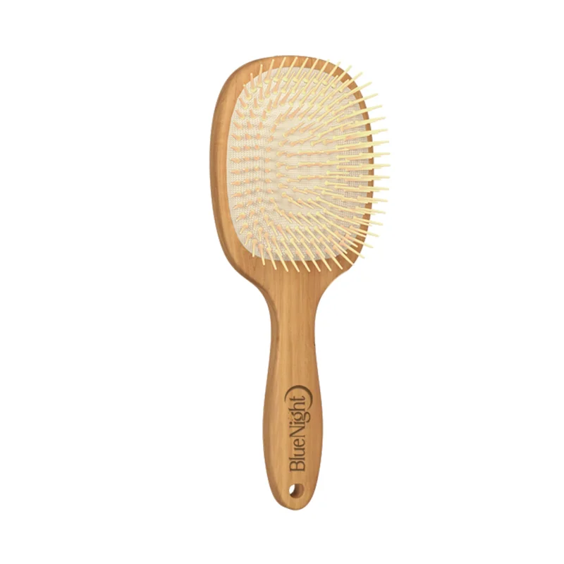 midnight hair brush 8 برس چوبی بلونایت با سوزن بامبو مدل B602 - Image 1