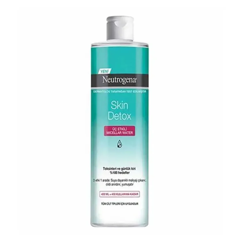 neutrogena-micellar-water-skin-detox-model-suitable-for-all-skin-types-volume-400-ml ميسلار واتر نوتروژينا مدل Skin Detox مناسب انواع پوست حجم 400 ميل