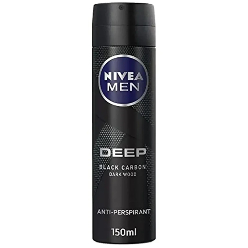 niva-antiperspirant-spray-for-men-model-deep-black-carbon-volume-150-ml اسپری ضد تعریق مردانه نیوآ مدل deep Black Carbon حجم 150 میل