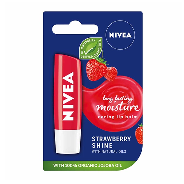nivea-24h-melt-in-moisture-strawberry-shine بالم لب نیوا مدل Strawberry Shine