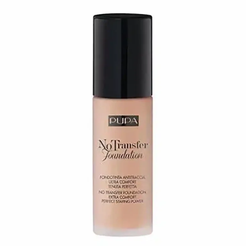 pupa-no-transfer-spf15-foundation کرم پودر No Transfer با SPF15 پوپا حجم 30 میل