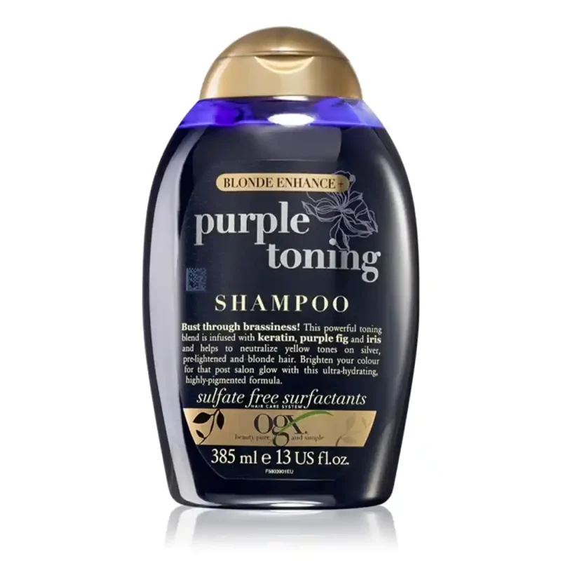 purple-toning-ogx-shampoo شامپو ضد زردی او جی ایکس مدل purple toning حجم 385 میل