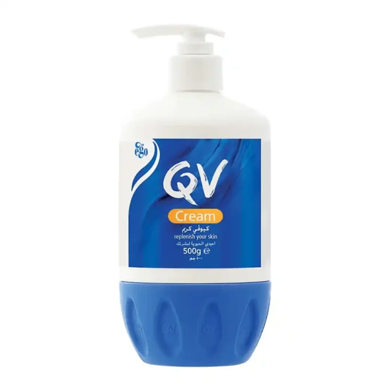 qv-cream-replenish-your-skin-500g کرم مرطوب کننده کیووی مناسب انواع پوست حجم 500گرم