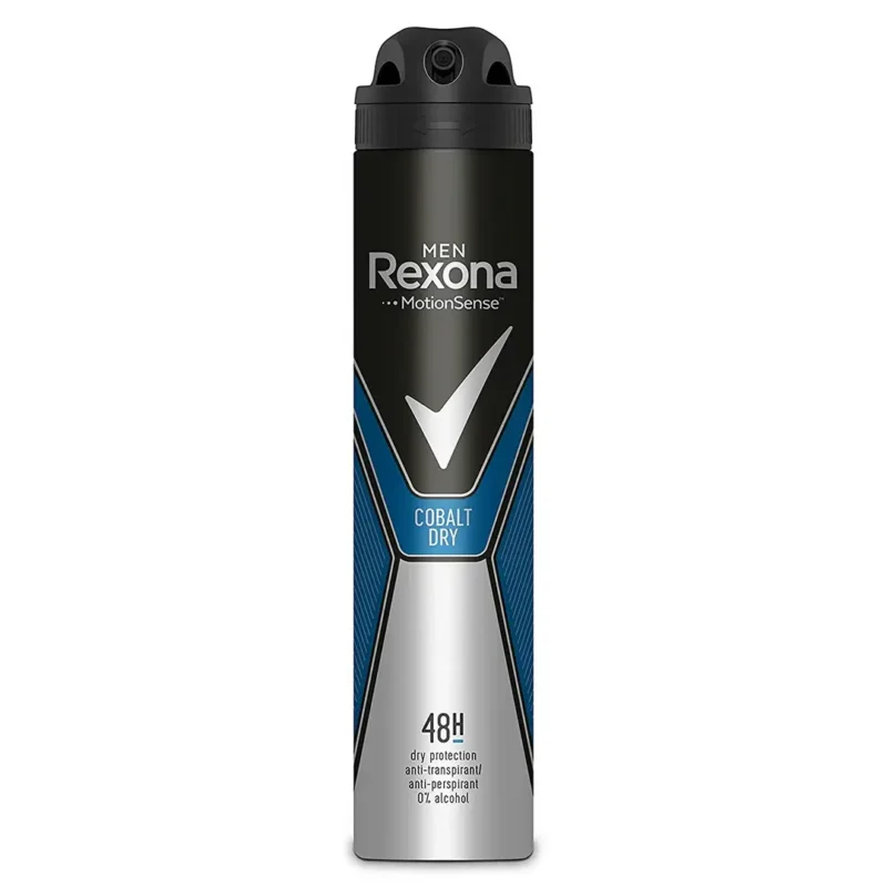 rexona-deodorant-cobalt-dry-spray اسپری ضد تعریق مردانه رکسونا مدل cobalt dry حجم 200 میل